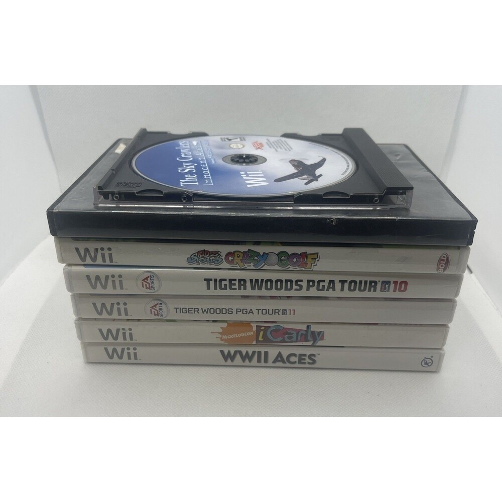 Wii Games Lot Of 7 - Golf Games, Icarly, Ww2 Aces
